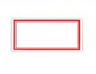 《鶴屋》保護膜標籤紙3009 紅框 43x91mm (18片...